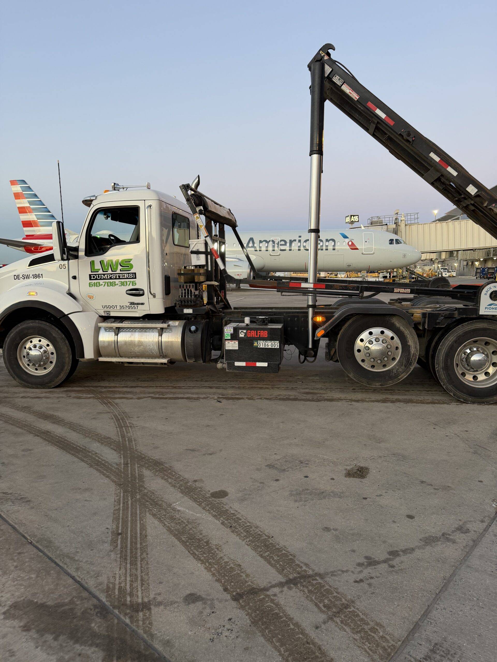 LWS Dumpster Rentals dumpster truck